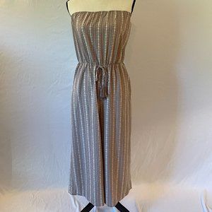 Sadie & Sage Romper Newberry Taupe Jumpsuit Wide-Leg Romper – Size M NWT